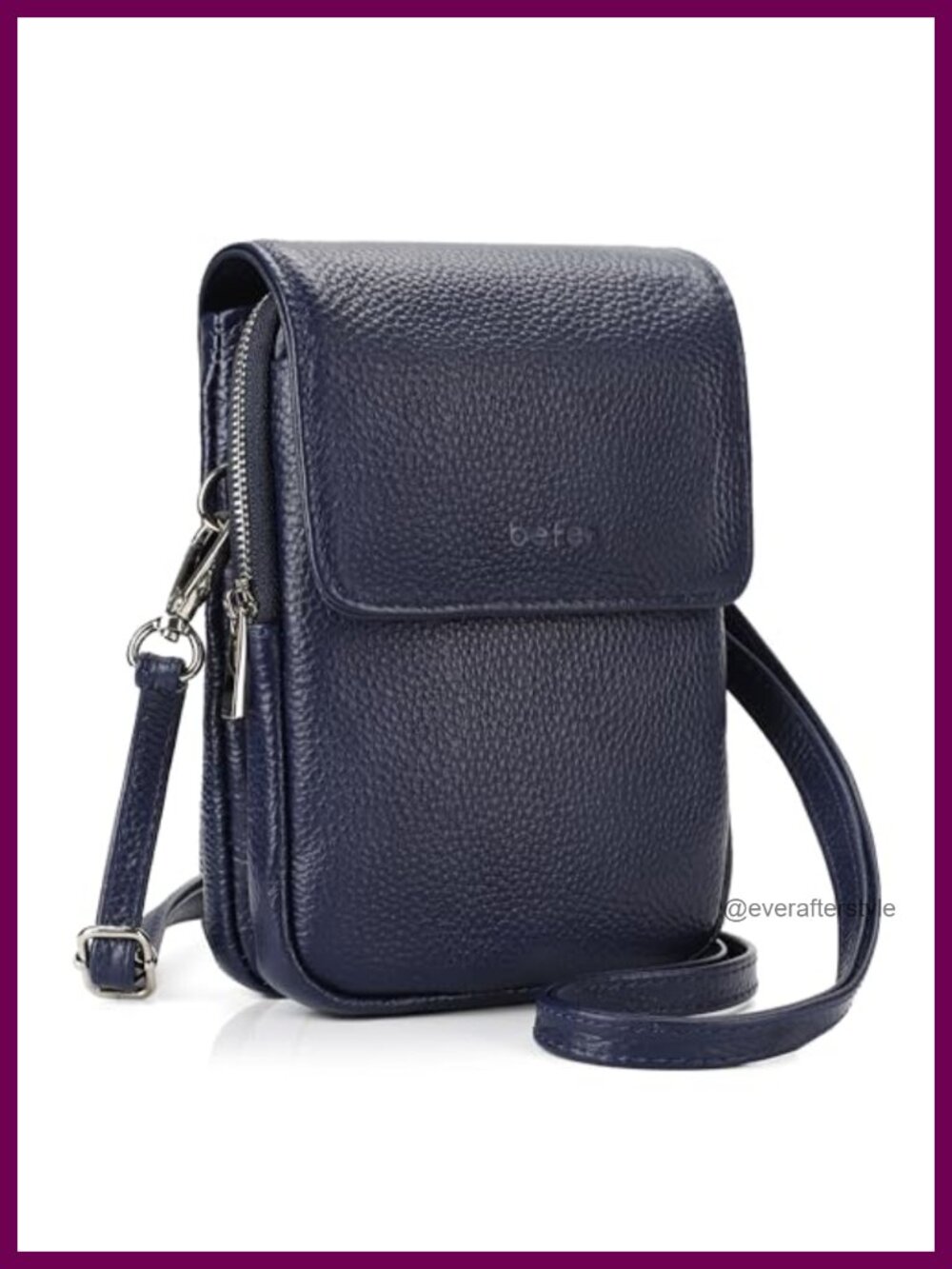 Genuine Leather Crossbody Bag RFID Blocking Card Slots Phone Purse